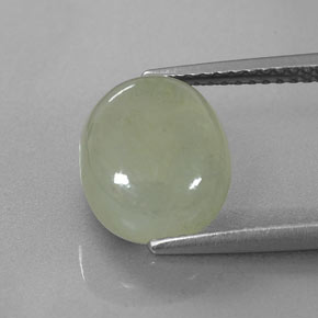 9,17 ctw natürlicher Grün Jadeit, Oval, Lichtdurchlässig