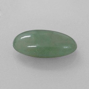 4,81 ctw natürlicher grüner Jadeit, Oval Schliff, Lichtdurchlässig