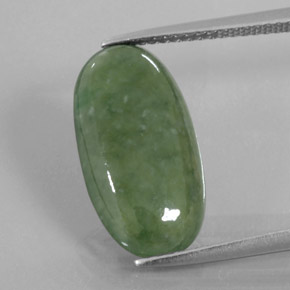 9,17 ctw natürlicher Grün Jadeit, Oval Schliff, Transparent
