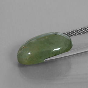 9,98 ctw natürlicher grüner Jadeit, Oval Schliff, Transparent