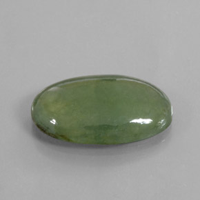 8,99 ctw natürlicher grüner Jadeit, Oval Schliff, Transparent