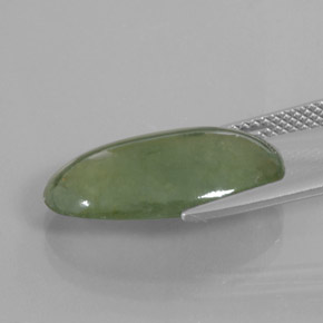 9,17 ctw natürlicher Grün Jadeit, Oval Schliff, Transparent