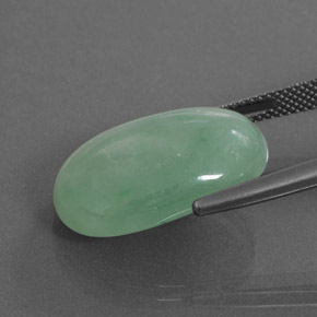 9,17 ctw natürlicher Grün Jadeit, Oval, Lichtdurchlässig