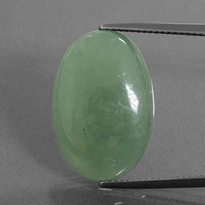 9,17 ctw natürlicher Grün Jadeit, Oval, Lichtdurchlässig