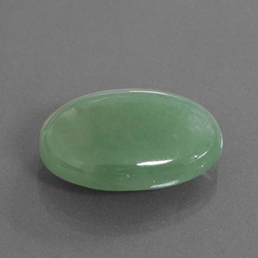 9,17 ctw natürlicher Grün Jadeit, Oval, Lichtdurchlässig
