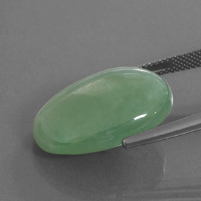 9,17 ctw natürlicher Grün Jadeit, Oval, Lichtdurchlässig