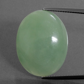 9,17 ctw natürlicher Grün Jadeit, Oval, Lichtdurchlässig