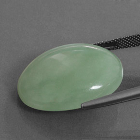 9,17 ctw natürlicher Grün Jadeit, Oval, Lichtdurchlässig