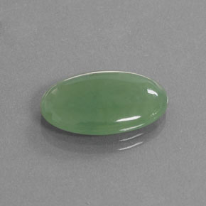 9,66 ctw natürlicher grüner Jadeit, Oval Schliff, Lichtdurchlässig