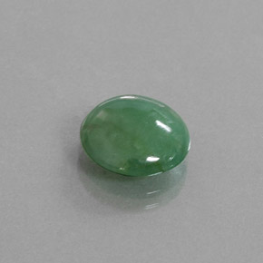 5,27 ctw natürlicher grüner Jadeit, Rundschliff, Transparent