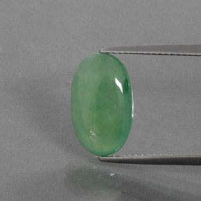 9,17 ctw natürlicher Grün Jadeit, Oval Schliff, Transparent