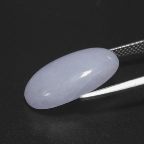 10,58 ctw natürlicher blauer Jadeit, Oval Schliff, Lichtundurchlässig