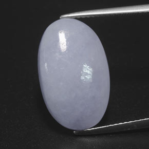 11,83 ctw natürlicher blauer Jadeit, Oval Schliff, Lichtundurchlässig