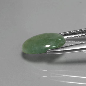 9,17 ctw natürlicher Grün Jadeit, Oval Schliff, Transparent