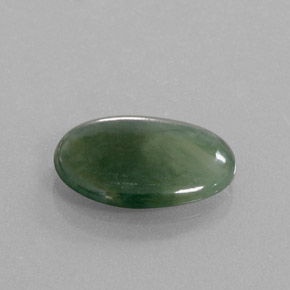 5,69 ctw natürlicher grüner Jadeit, Oval Schliff, Transparent