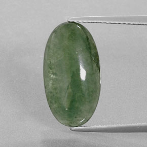 9,17 ctw natürlicher Grün Jadeit, Oval Schliff, Transparent