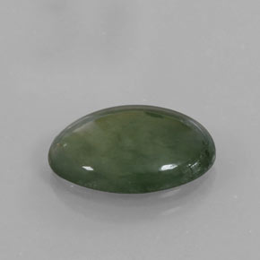 4,16 ctw natürlicher grüner Jadeit, Oval Schliff, Transparent