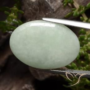 9,17 ctw natürlicher hellgelblich-grün Jadeit, Oval, Lichtdurchlässig