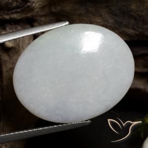 9,17 ctw natürlicher Mittelgrau Jadeit, Oval, Lichtdurchlässig