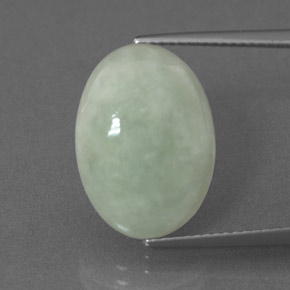 8,88 ctw natürlicher grüner Jadeit, Oval Schliff, Lichtundurchlässig