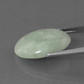 8,88 ctw natürlicher grüner Jadeit, Oval Schliff, Lichtundurchlässig