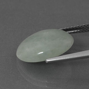 7,64 ctw natürlicher grüner Jadeit, Oval Schliff, Lichtdurchlässig