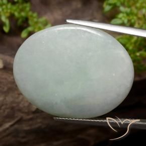 9,17 ctw natürlicher Graugrün Jadeit, Oval, Lichtdurchlässig