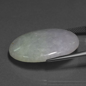 9,17 ctw natürlicher Lavendel Jadeit, Oval, Lichtdurchlässig