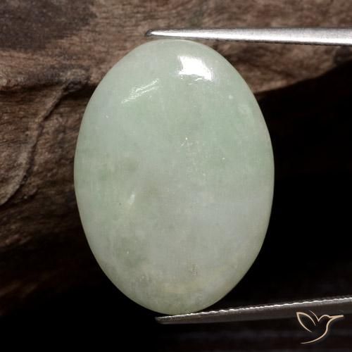 21.12ct Natürlicher Mittelgrün Jadeit, Oval, Lichtundurchlässig