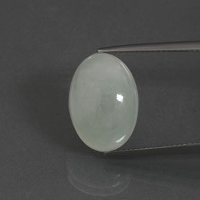 9,17 ctw natürlicher pastellgrün Jadeit, Oval Schliff, Transparent