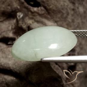 9,17 ctw natürlicher Mittelgrün Jadeit, Oval, Lichtdurchlässig