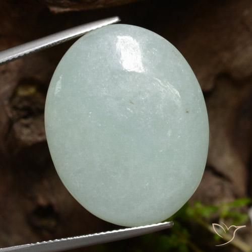 39,20 ctw natürlicher grüner Jadeit, Oval Schliff, Lichtdurchlässig