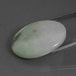 34,38 ctw natürlicher grüner Jadeit, Oval Schliff, Lichtdurchlässig