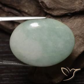 9,17 ctw natürlicher Mittelgrün Jadeit, Oval, Lichtundurchlässig