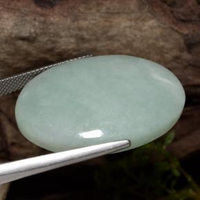 43,65 ctw natürlicher grüner Jadeit, Oval Schliff, Lichtdurchlässig