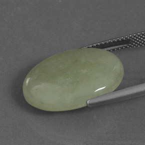 9,17 ctw natürlicher pastellgrün Jadeit, Oval Schliff, Transparent