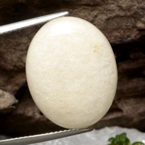 9,17 ctw natürlicher Weiß Jadeit, Oval Schliff, Lichtdurchlässig