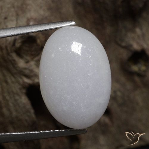 11.34ct Natürlicher Grau Jadeit, Oval, Lichtdurchlässig