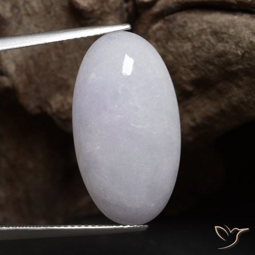 18.50ct Natürlicher Grau Jadeit, Oval, Lichtundurchlässig