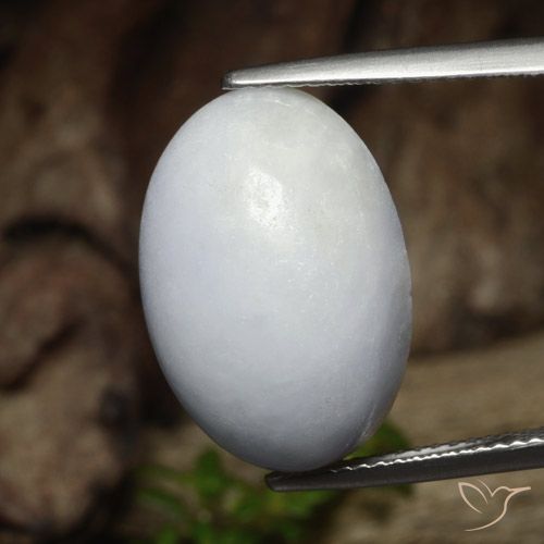 18.41ct Natürlicher gräulich-weiß Jadeit, Oval, Lichtdurchlässig