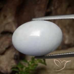 9,17 ctw natürlicher gräulich-weiß Jadeit, Oval, Lichtdurchlässig