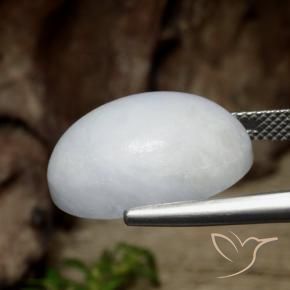 9,17 ctw natürlicher gräulich-weiß Jadeit, Oval, Lichtdurchlässig