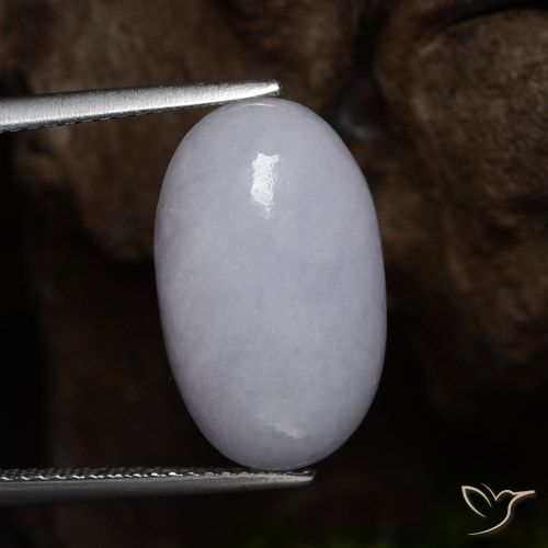 12.39ct Natürlicher Grau Jadeit, Oval, Lichtundurchlässig
