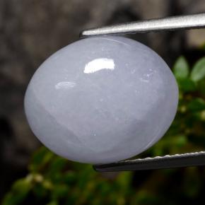 6,65 ctw natürlicher violetter Jadeit, Oval Schliff, Lichtundurchlässig