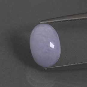 2,33 ctw natürlicher blauer Jadeit, Oval Schliff, Lichtundurchlässig