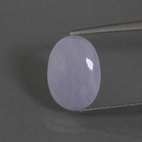 2,17 ctw natürlicher blauer Jadeit, Oval Schliff, Lichtdurchlässig