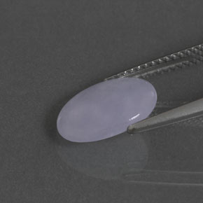 2,17 ctw natürlicher blauer Jadeit, Oval Schliff, Lichtdurchlässig