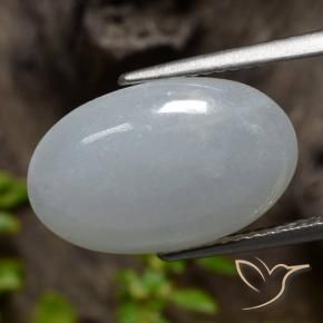 9,17 ctw natürlicher Mittelgrau Jadeit, Oval, Lichtundurchlässig