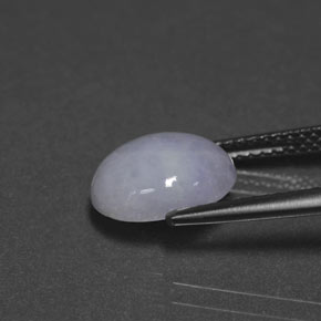 3,51 ctw natürlicher blauer Jadeit, Oval Schliff, Lichtundurchlässig