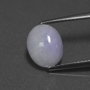 2,55 ctw natürlicher blauer Jadeit, Oval Schliff, Lichtundurchlässig